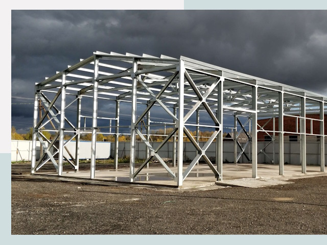 Двускатные ангары в Санкт-Петербург от 638 руб. за квадрат