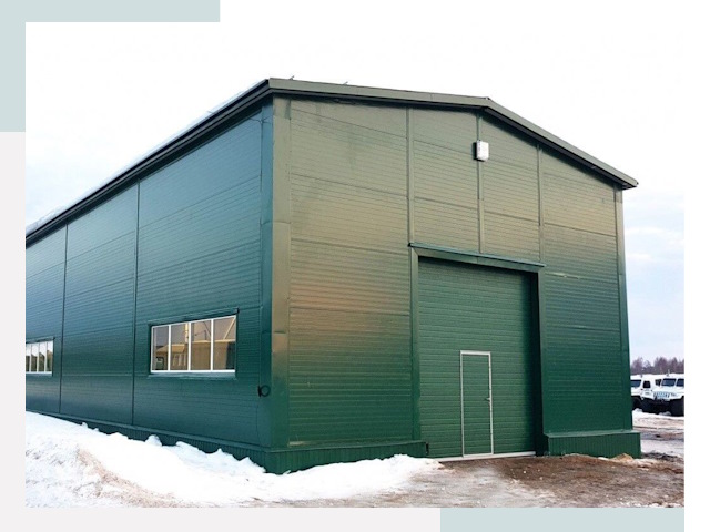 Двускатные ангары в Санкте-Петербурге