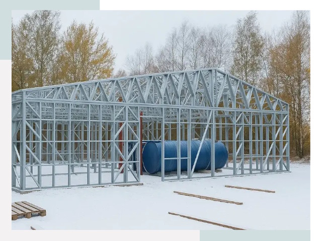 Металлические ангары в Санкте-Петербурге