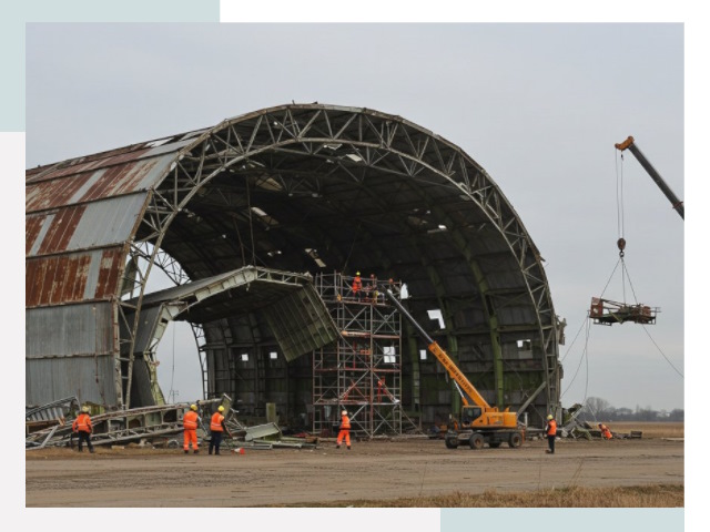 Демонтаж ангаров в Санкте-Петербурге